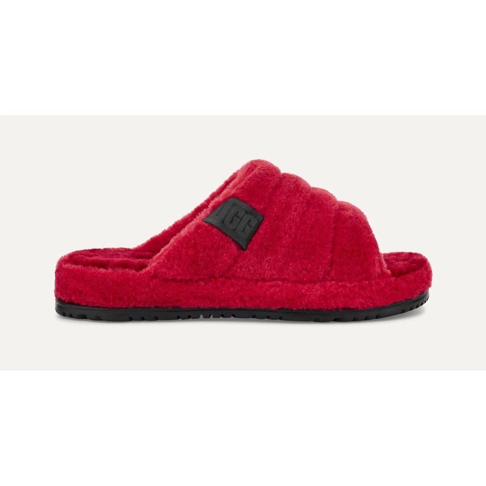UGG Women’s Fluff You Slippers size 8/41 Red Sheepskin Cozy Holidays